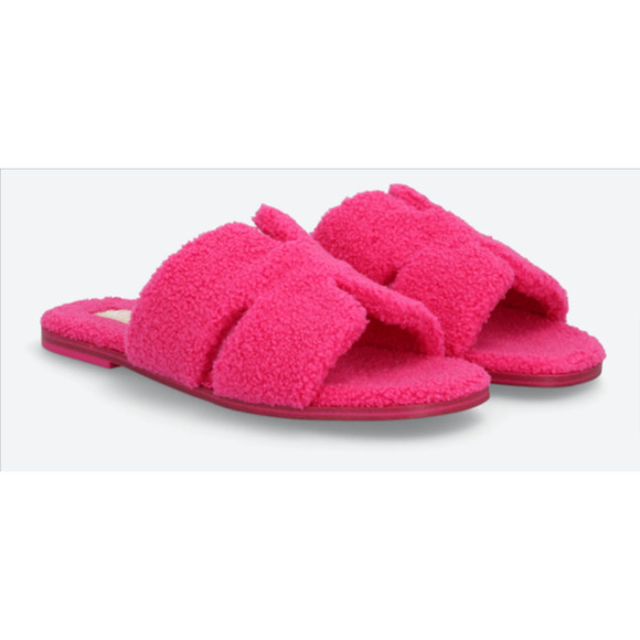 MIA Women's Cozy H Band Slide Flat Sandals Pink Size 9 NEW - Picture 1 of 6
